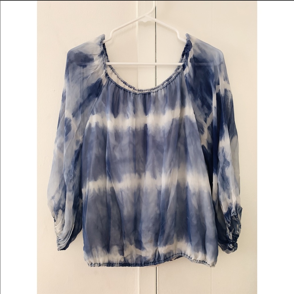 Alice + Olivia Silk Tie-Dye Top